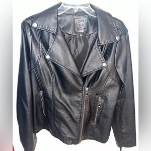 Black faux leather jacket